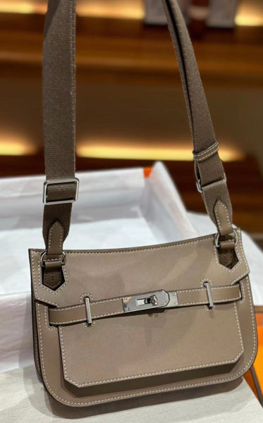Sac H taupe 100% cuir