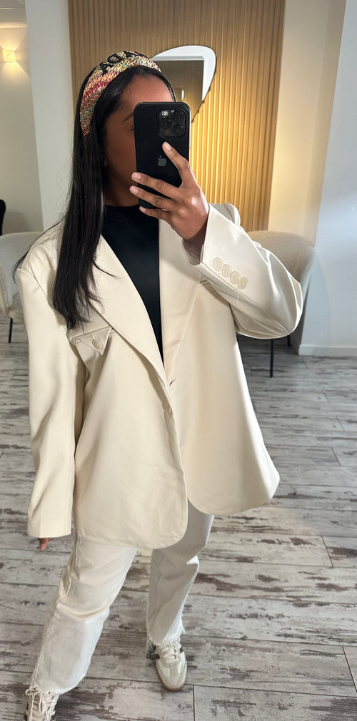 Blazer oversize crème