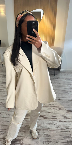 Blazer oversize crème