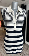 Robe à rayure bleue marine