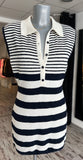 Robe à rayure bleue marine