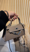 Sac cuir taupe