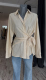 Chemisier beige noeud
